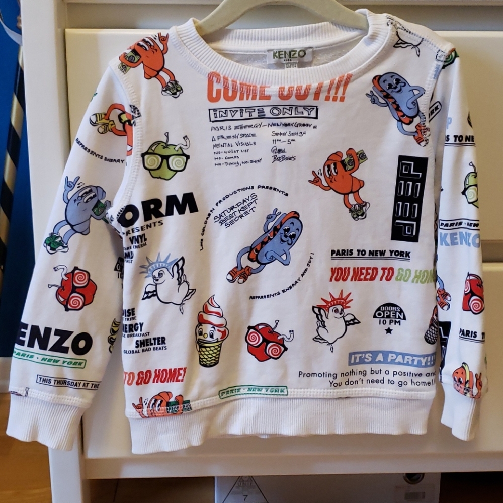 Kenzo Kids AOP Paris New York Print Sweatshirt